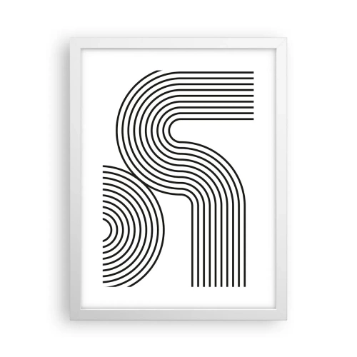 Plakat w białej ramie - Na zakręcie - 30x40 cm