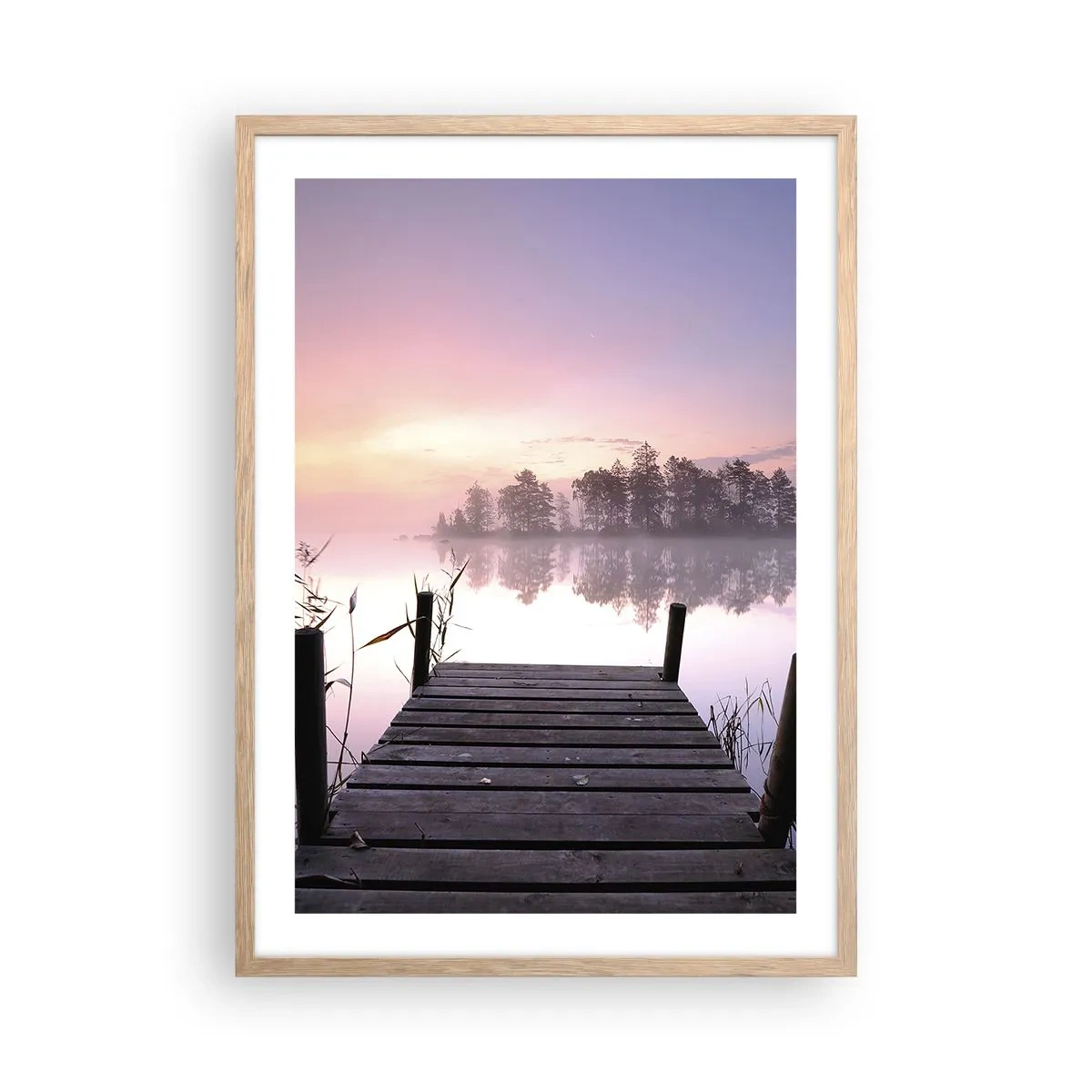 Plakat w ramie jasny dąb - Z liliowej mgły... - 50x70 cm