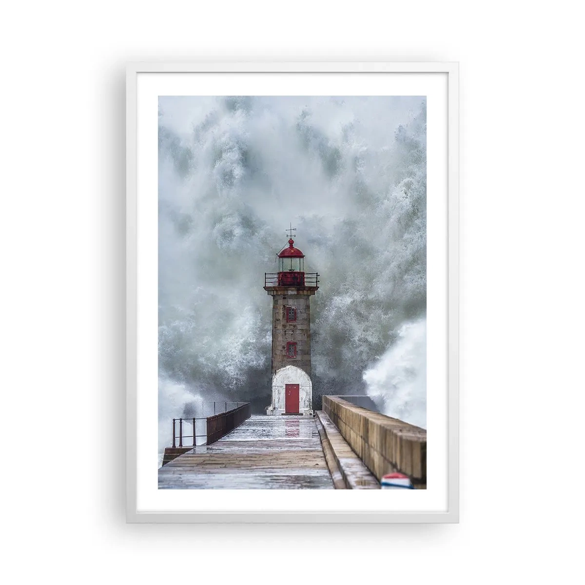 Plakat w białej ramie - Ryk wód, szum zawiei - 50x70 cm