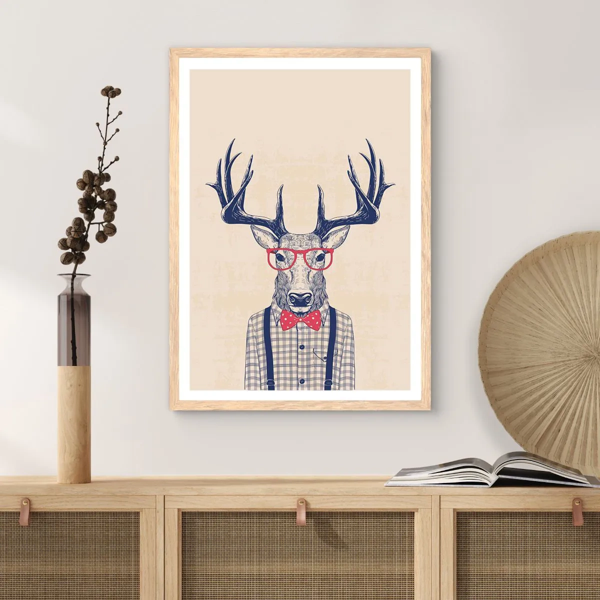 Plakat w ramie jasny dąb - Zabawna ekstrawagancja - 30x40 cm