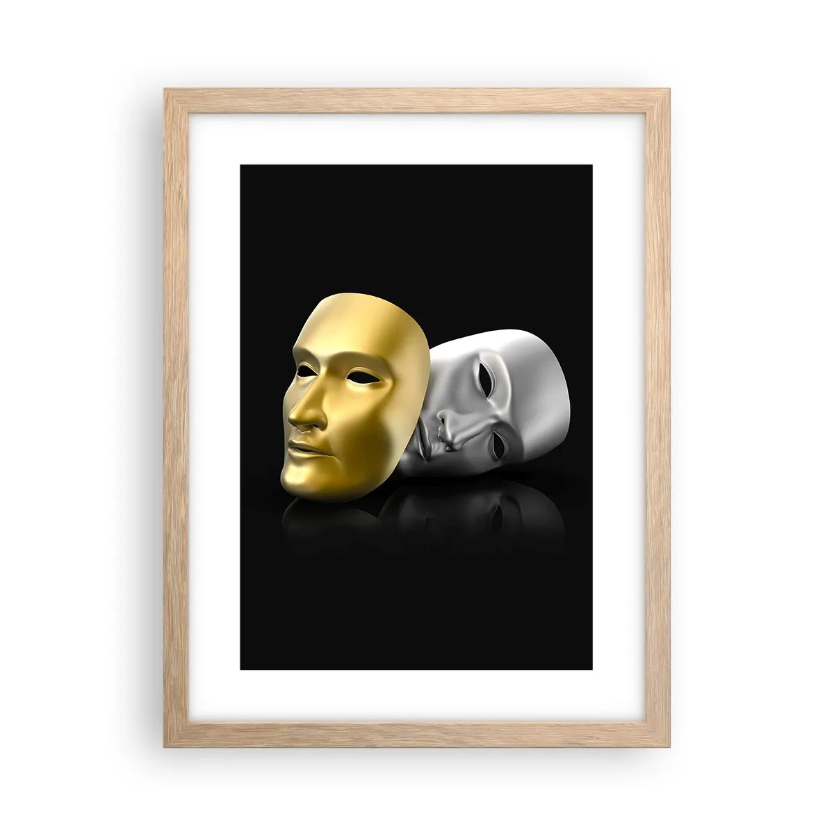 Plakat w ramie jasny dąb - Życie to jest teatr - 30x40 cm