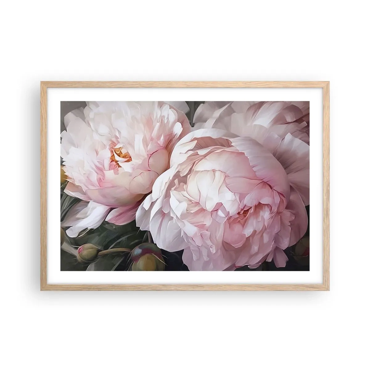Plakat w ramie jasny dąb - Zatrzymane w rozkwicie - 70x50 cm