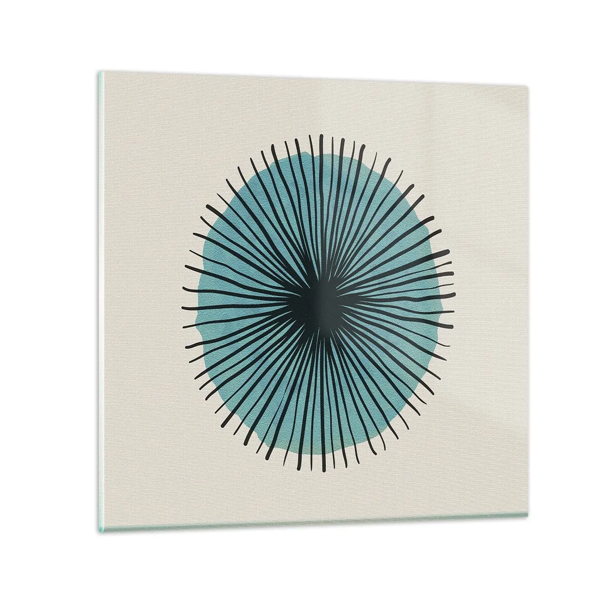 Obraz na szkle - Promieniście na błękicie - 70x70 cm