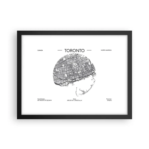 Plakat w czarnej ramie - Anatomia Toronto - 40x30 cm
