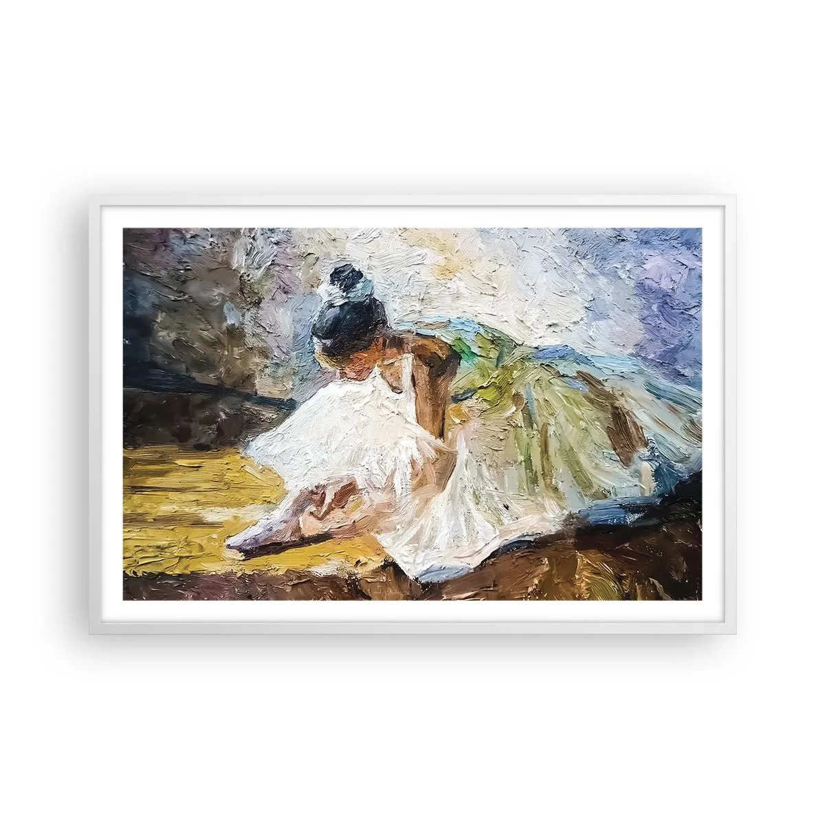 Plakat w białej ramie - Z obrazu Degasa - 91x61 cm