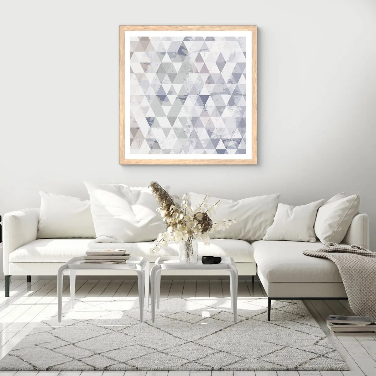 Plakat w ramie jasny dąb - W rytmie na trzy - 30x30 cm