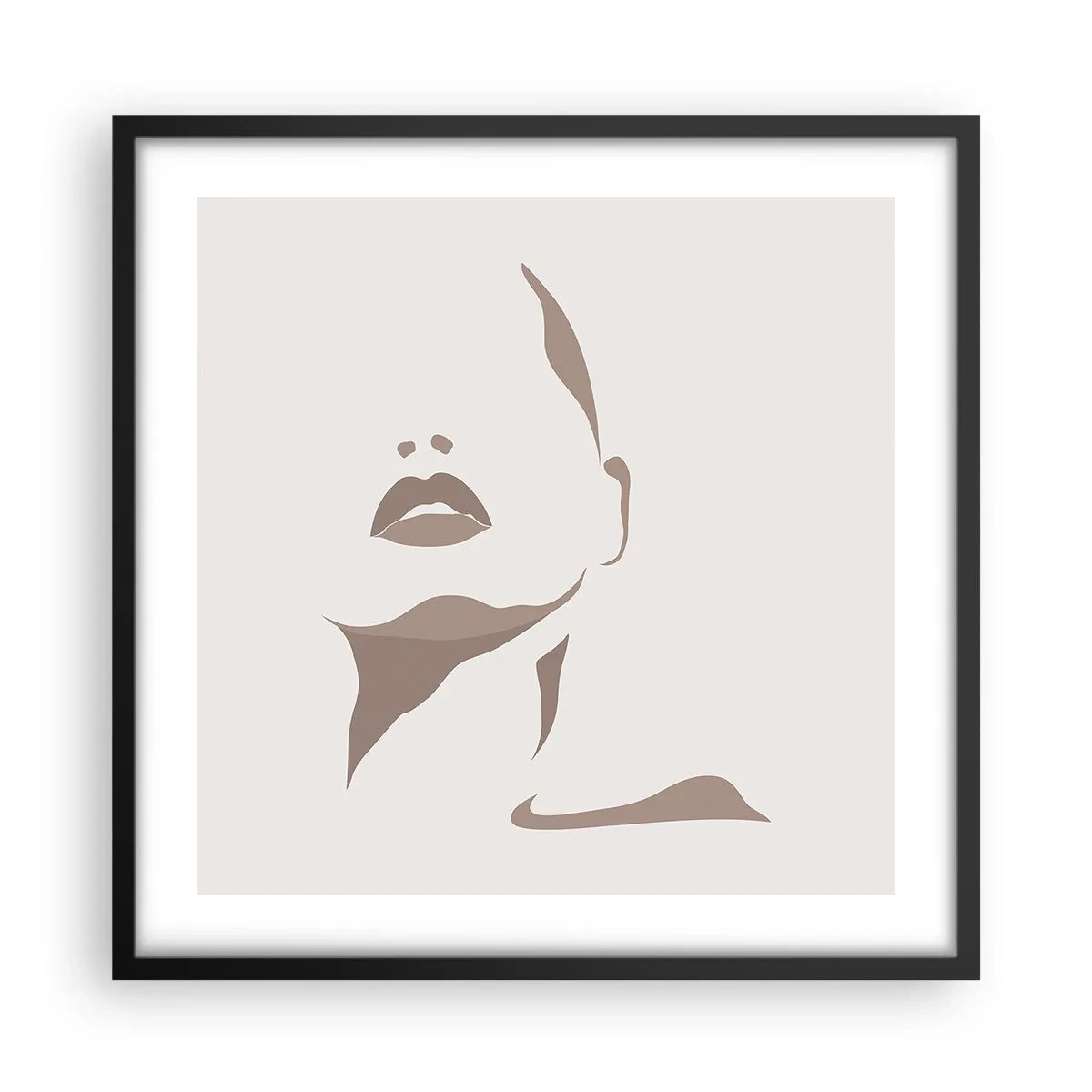 Plakat w czarnej ramie - Stworzona ze światła i cienia - 50x50 cm