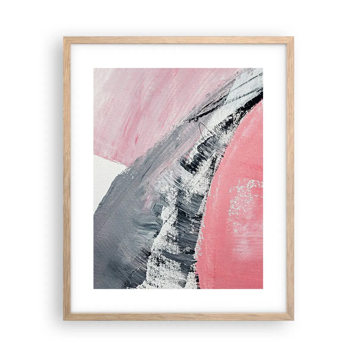 Plakat w ramie jasny dąb - Kompozycja dopasowana - 40x50 cm