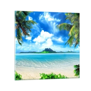Obraz na szkle - Lazur tropików - 70x70 cm