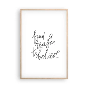 Plakat w ramie jasny dąb - To możliwe - 61x91 cm