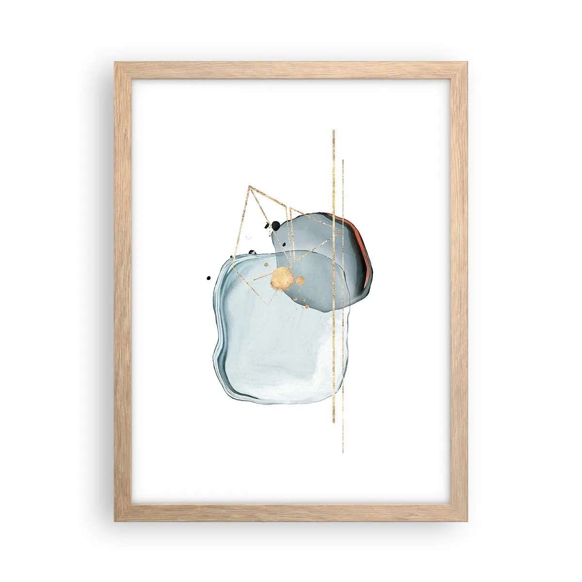 Plakat w ramie jasny dąb - Studium kropli - 30x40 cm