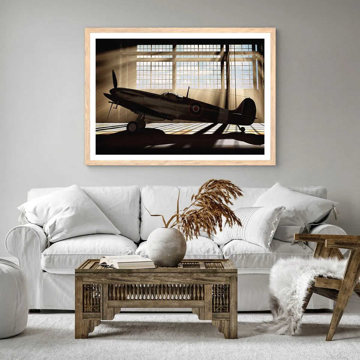 Plakat w ramie jasny dąb - Odpoczynek wojownika - 40x30 cm