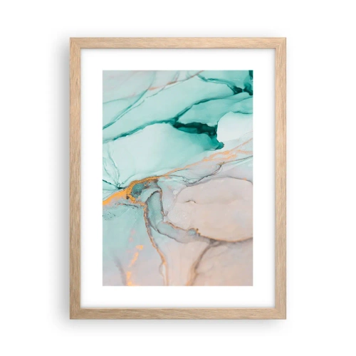 Plakat w ramie jasny dąb - Taniec kształtów i barw - 30x40 cm