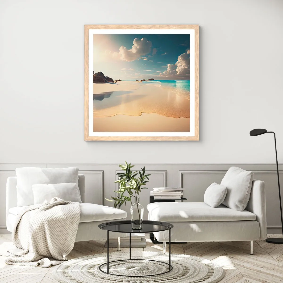 Plakat w ramie jasny dąb - Wymarzony dzień - 30x30 cm