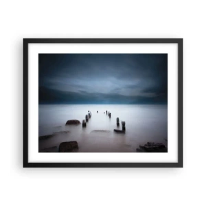Plakat w czarnej ramie - Zamyślone jezioro - 50x40 cm