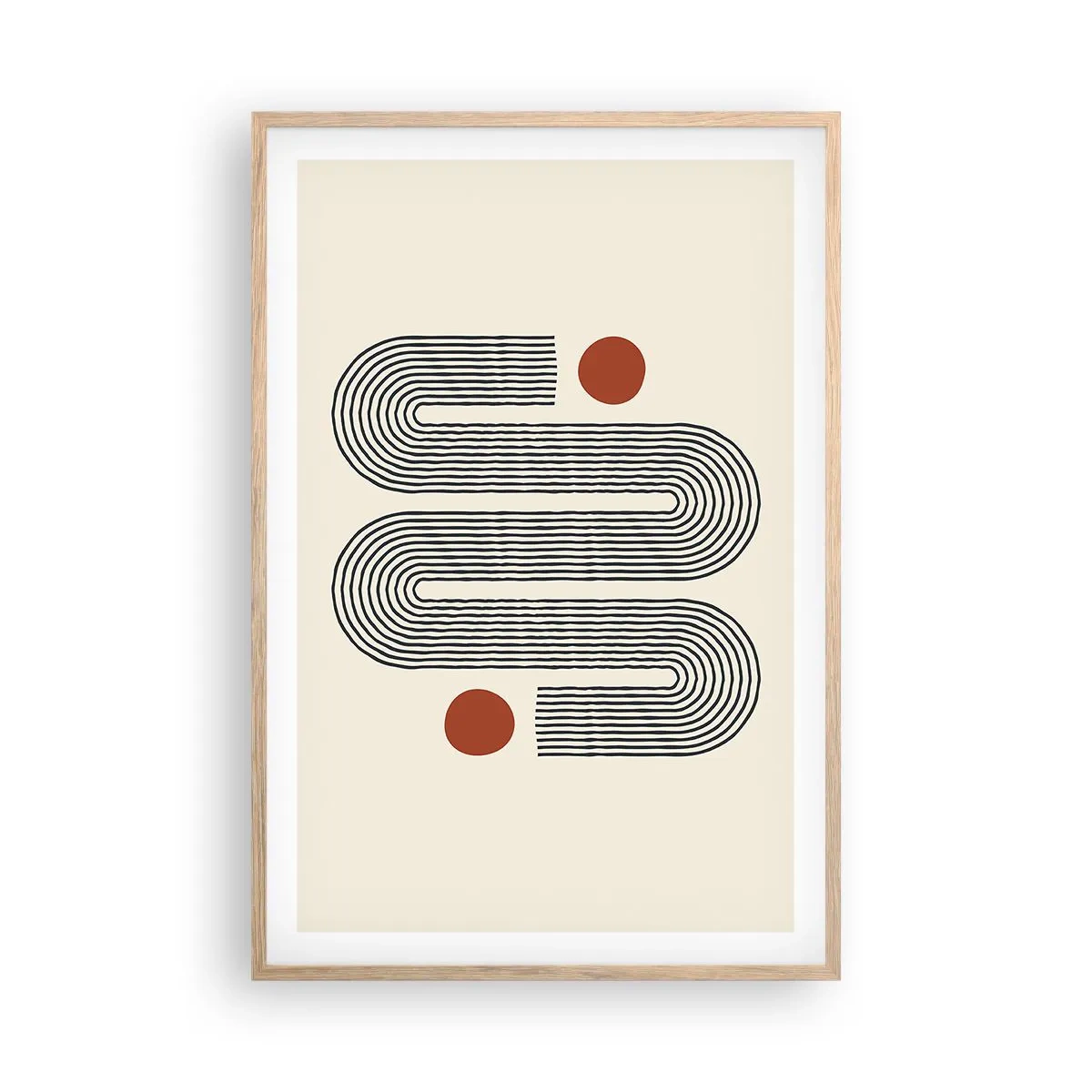 Plakat w ramie jasny dąb - Od początku do końca - 61x91 cm