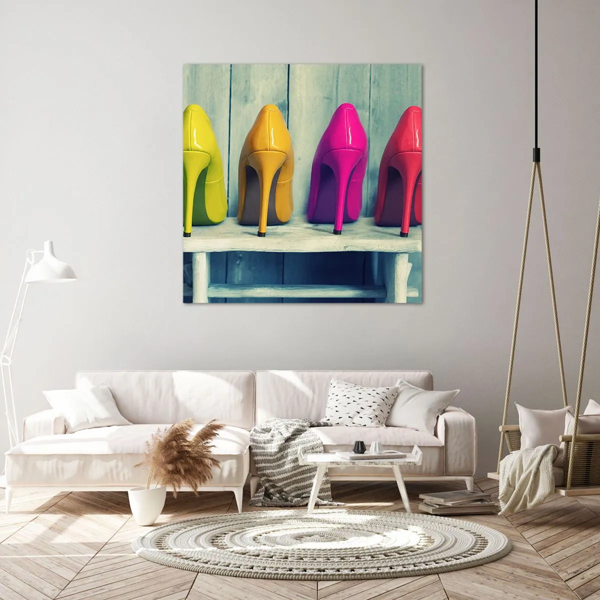 Obraz na płótnie - Spacerem po tęczy - 60x60 cm