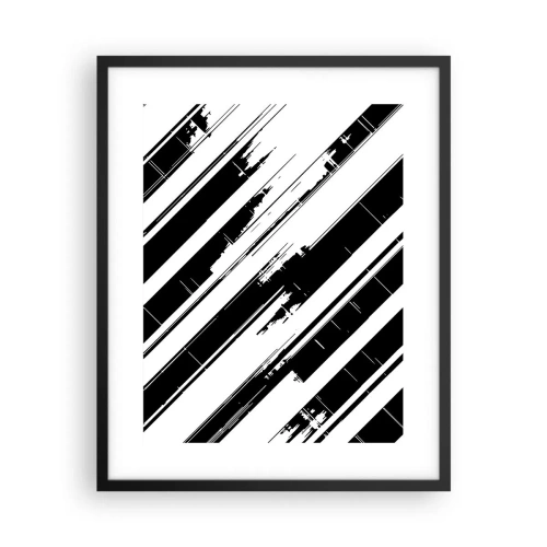 Plakat w czarnej ramie - Kompozycja intensywna i dynamiczna - 40x50 cm