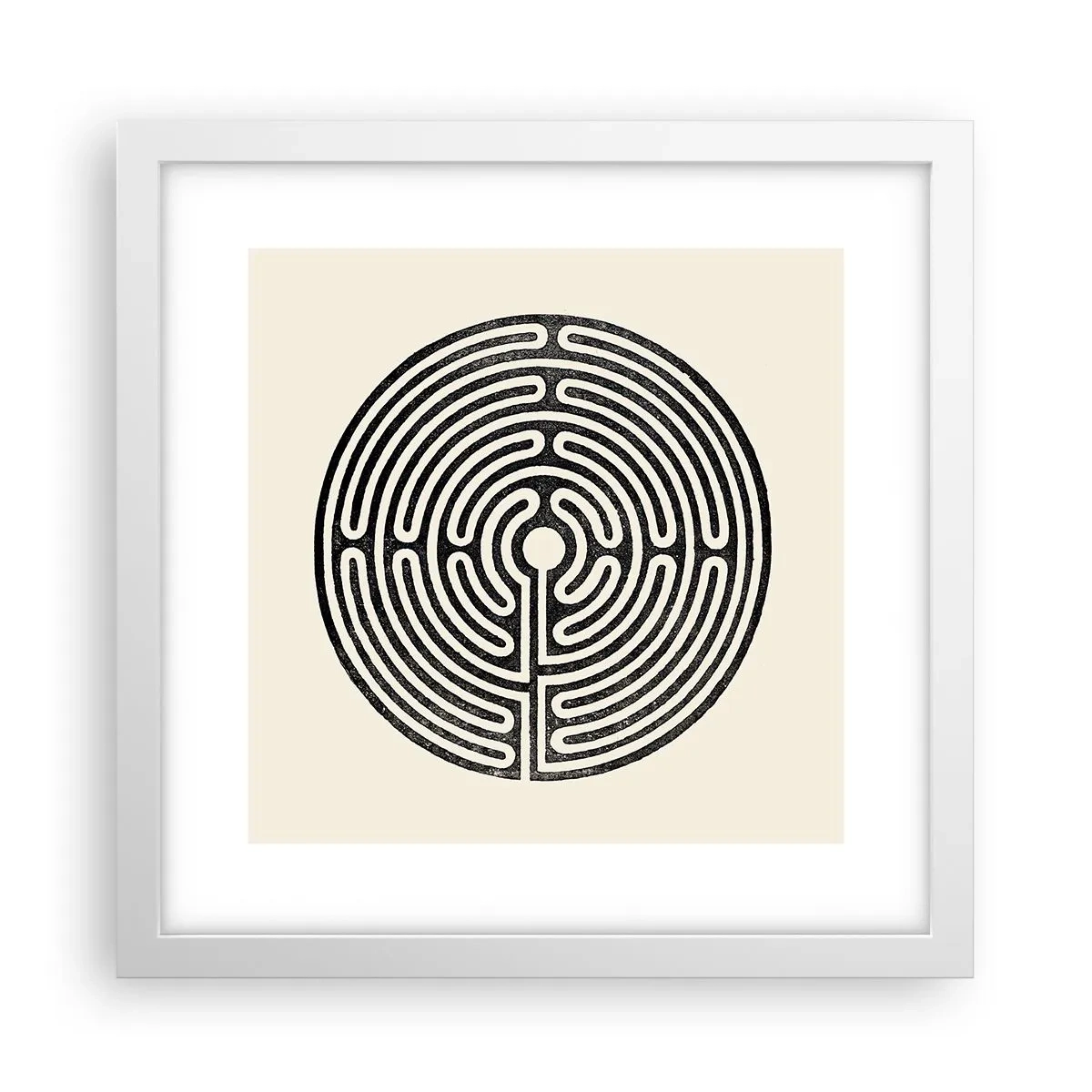Plakat w białej ramie - Tajemniczy porządek - 30x30 cm