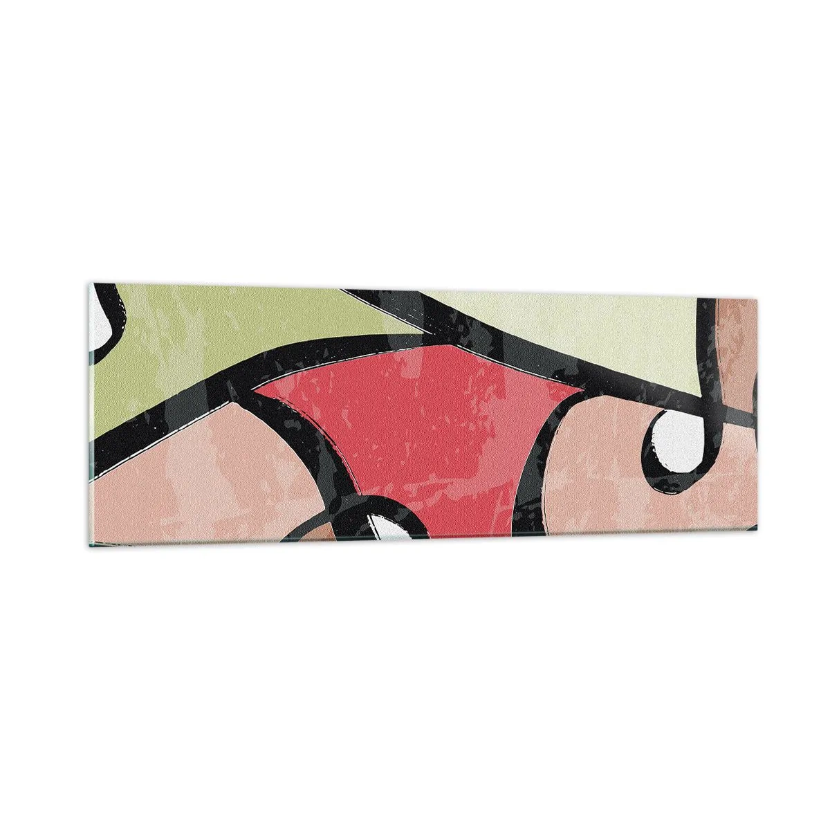 Obraz na szkle - Piruety wśród barw - 90x30 cm