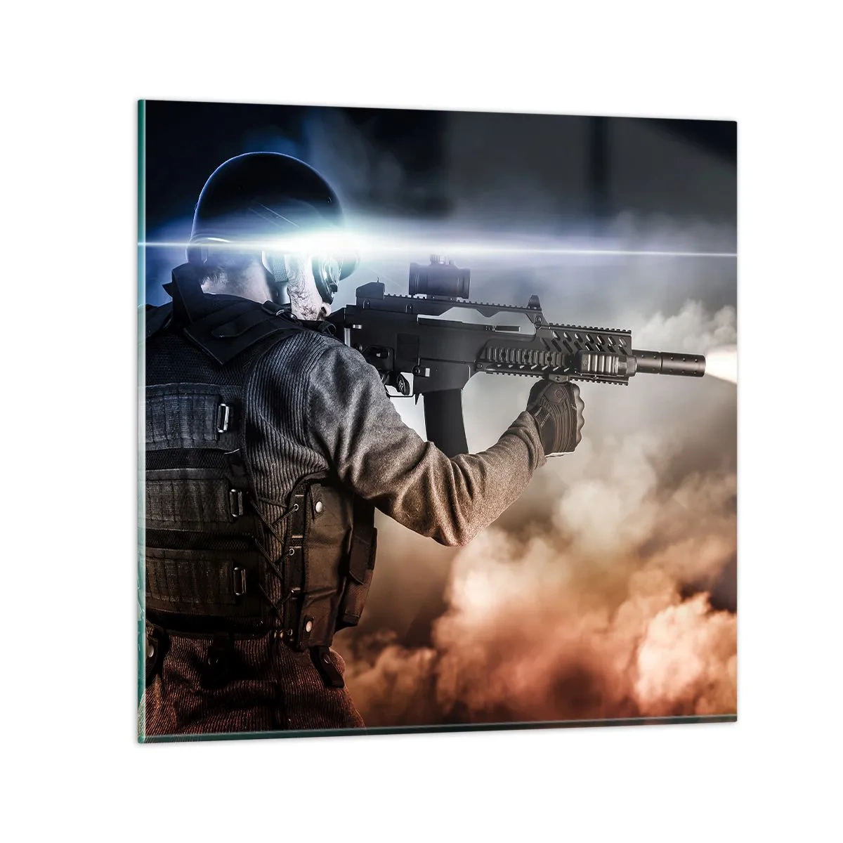 Obraz na szkle - Po prostu bohater - 50x50 cm