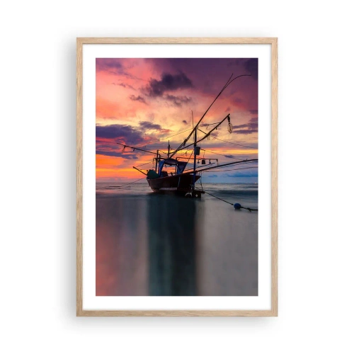 Plakat w ramie jasny dąb - Egzotyczny wieczór - 50x70 cm