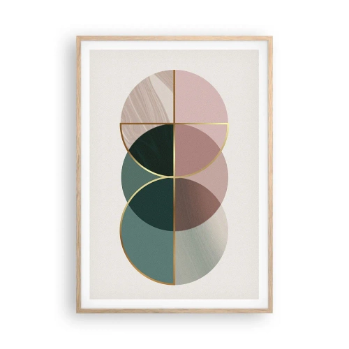 Plakat w ramie jasny dąb - Koło za kołem… - 70x100 cm