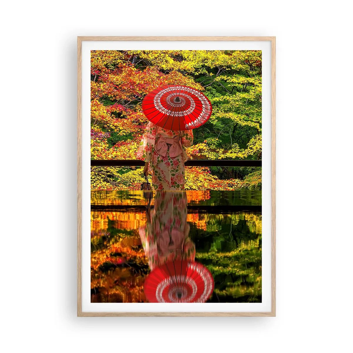 Plakat w ramie jasny dąb - W świątyni natury - 70x100 cm