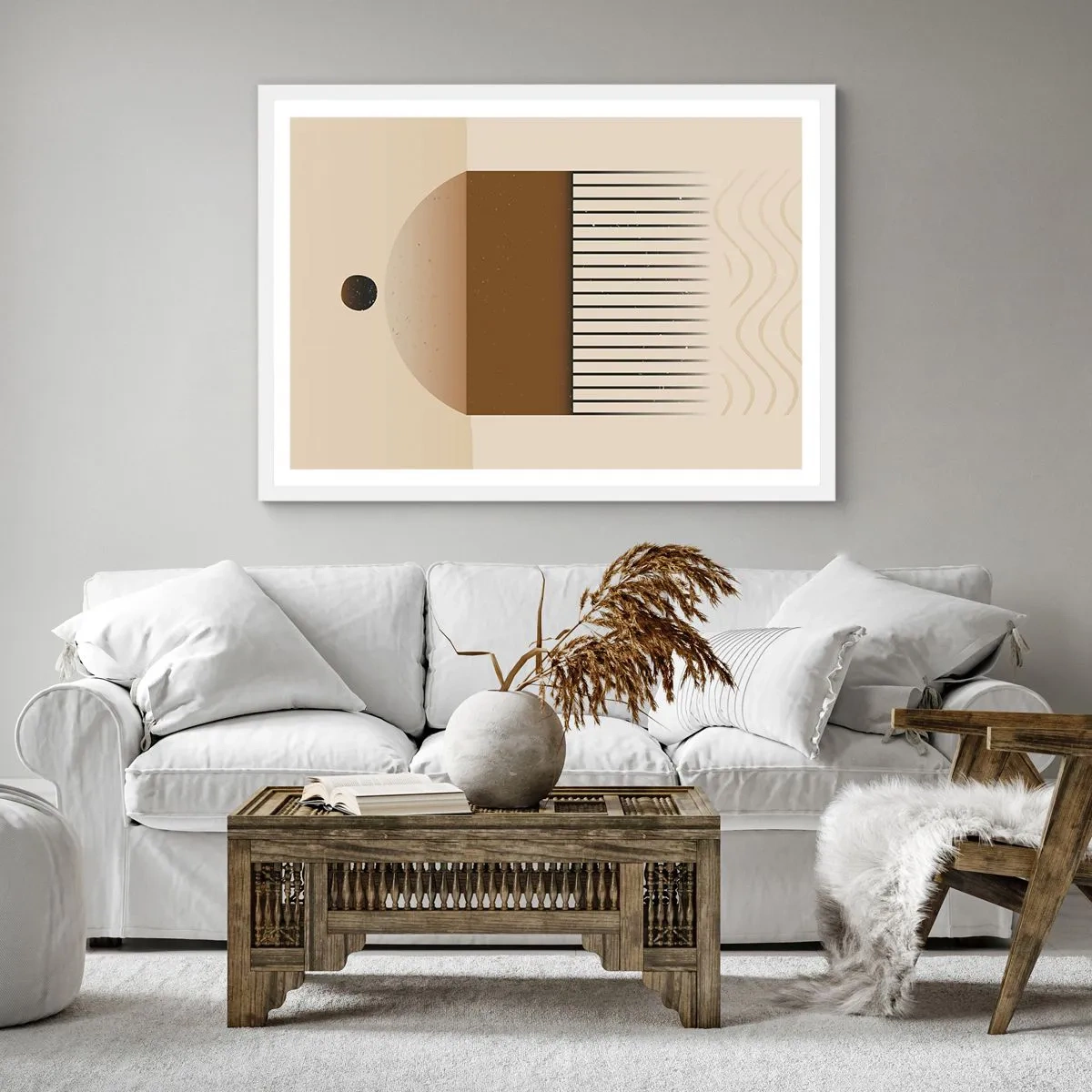 Plakat w białej ramie - Różne stany - 40x40 cm