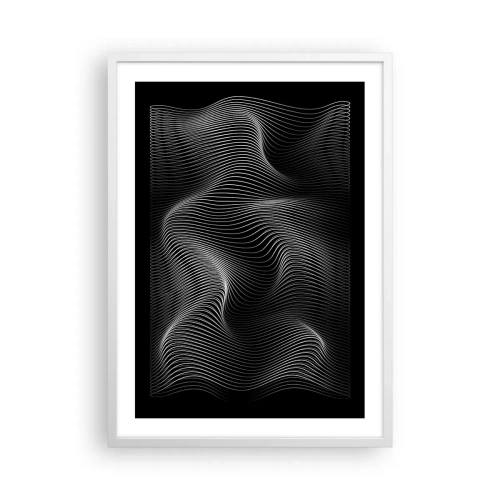 Plakat w białej ramie - Taniec światła w przestrzeni - 50x70 cm