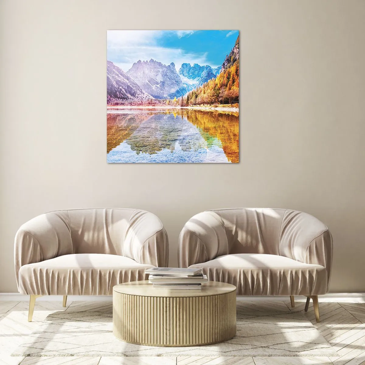 Obraz na szkle - A w górach już jesień - 70x70 cm