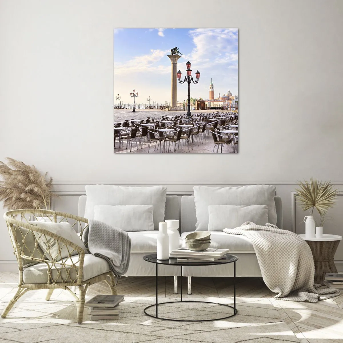 Obraz na szkle - Zapraszamy, wszystko gotowe - 30x30 cm