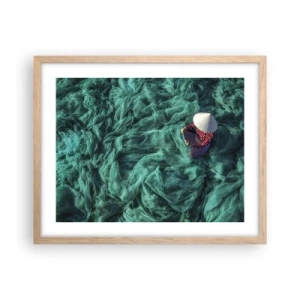 Plakat w ramie jasny dąb - W morzu sieci - 50x40 cm