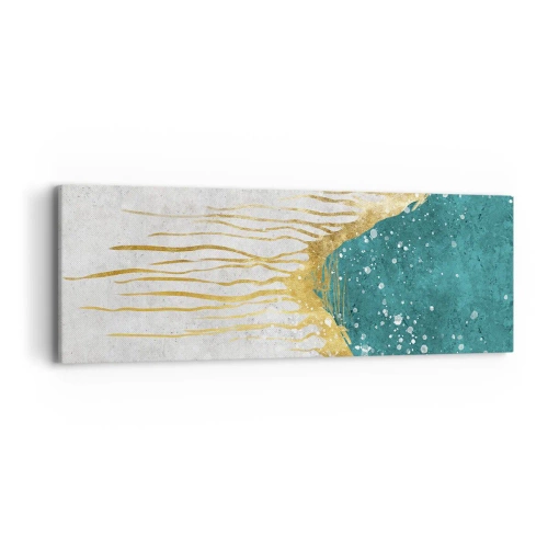 Obraz na płótnie - Złoty przypływ - 90x30 cm