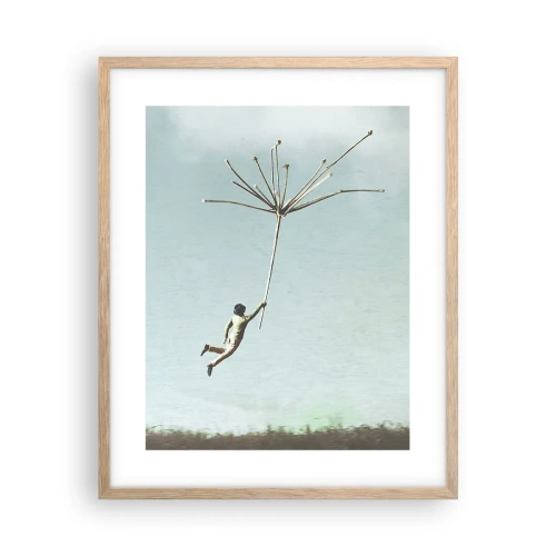 Plakat w ramie jasny dąb - Latawce, dmuchawce, wiatr - 40x50 cm