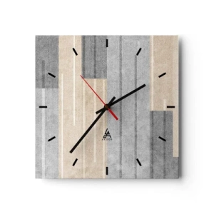 Zegar ścienny - Kompozycja: trzymać pion - 40x40 cm