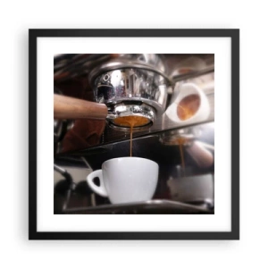 Plakat w czarnej ramie - Dobra chwila dnia - 40x40 cm