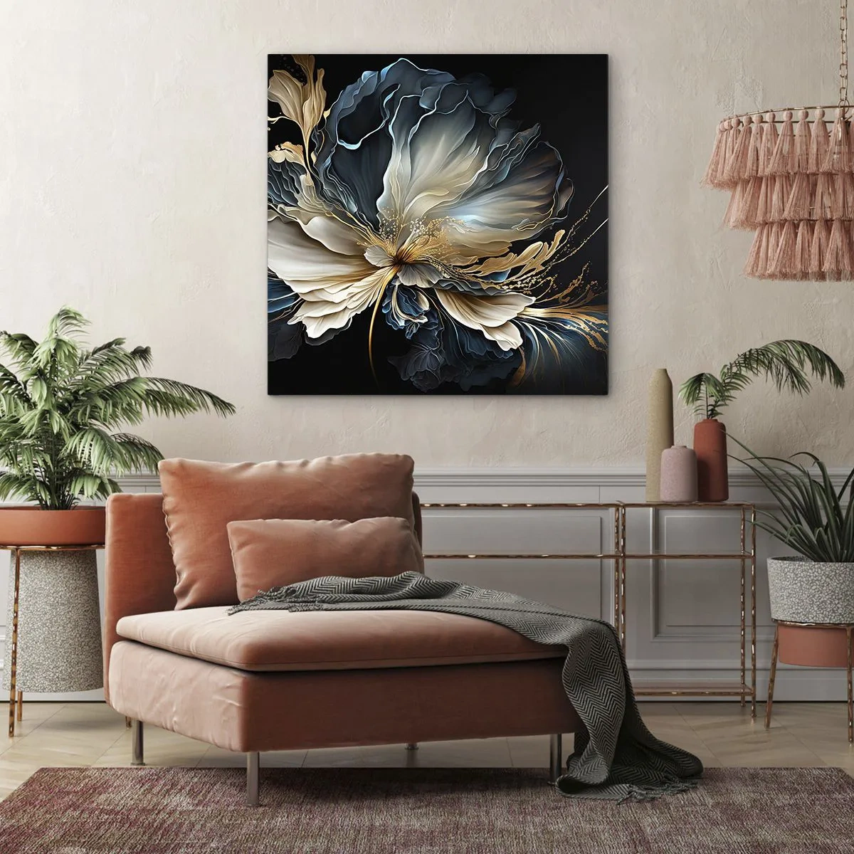 Obraz na płótnie - Baśniowy kwiat paproci - 70x70 cm