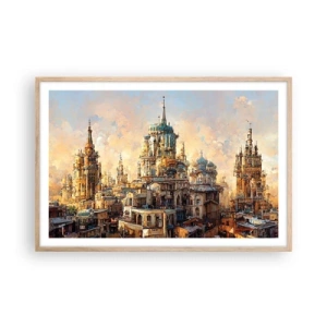 Plakat w ramie jasny dąb - Miasto miast - 91x61 cm