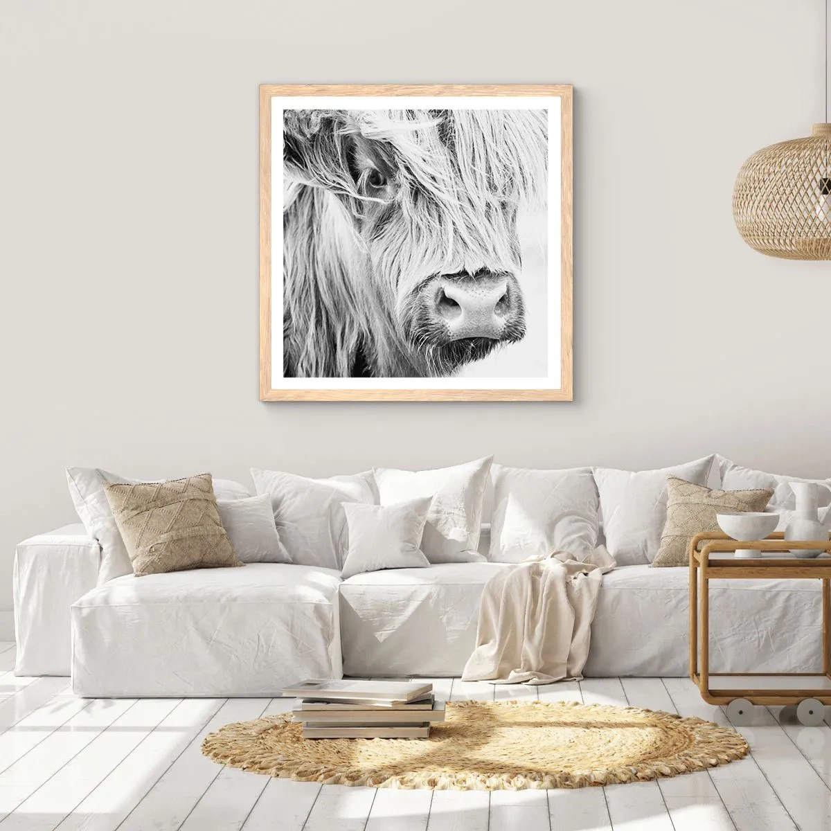 Plakat w ramie jasny dąb - Szkocka dzikość - 60x60 cm