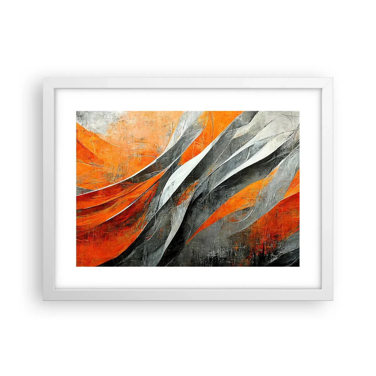 Plakat w białej ramie - Żar i chłód - 40x30 cm