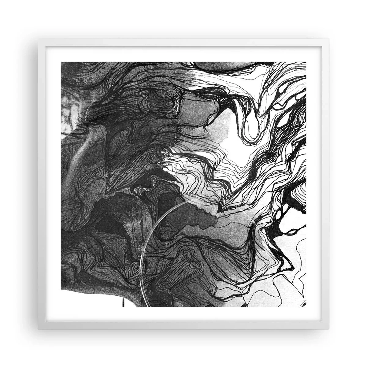 Plakat w białej ramie - Zaplątana w marzeniach - 60x60 cm