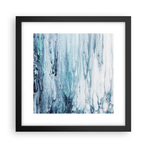 Plakat w czarnej ramie - Sople błękitu - 30x30 cm