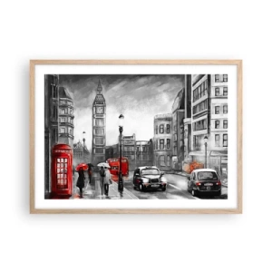Plakat w ramie jasny dąb - Wcale nie szare miasto - 70x50 cm