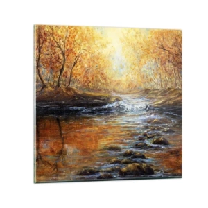 Obraz na szkle - Złoty potok - 30x30 cm