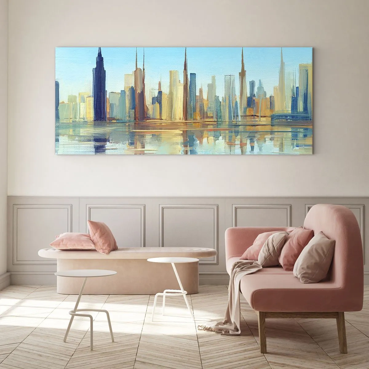Obraz na szkle - Słoneczna metropolia - 100x40 cm