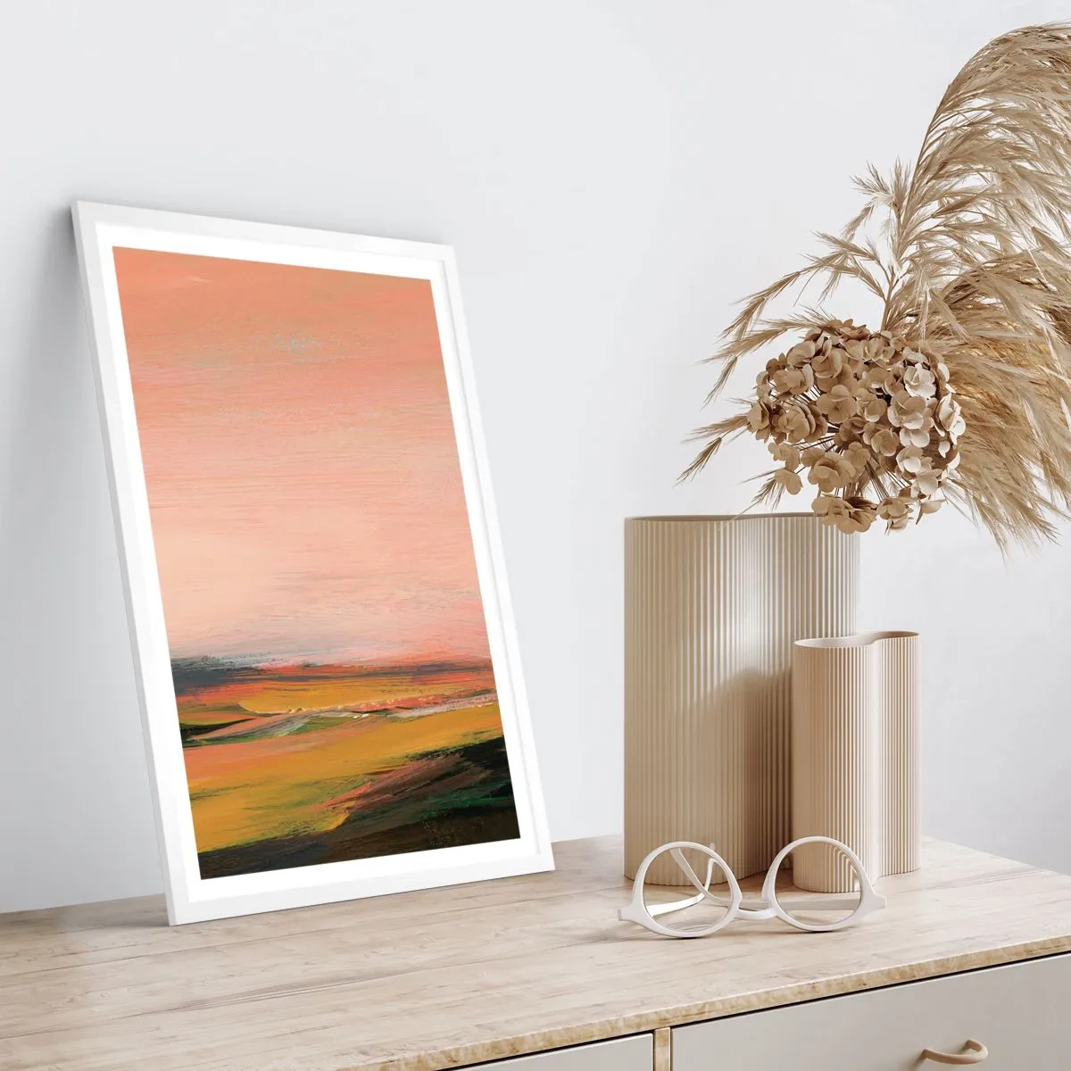 Plakat w białej ramie - W różowej tonacji - 30x40 cm