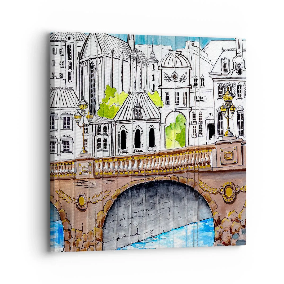 Obraz na płótnie - Miasto jak malowane - 30x30 cm