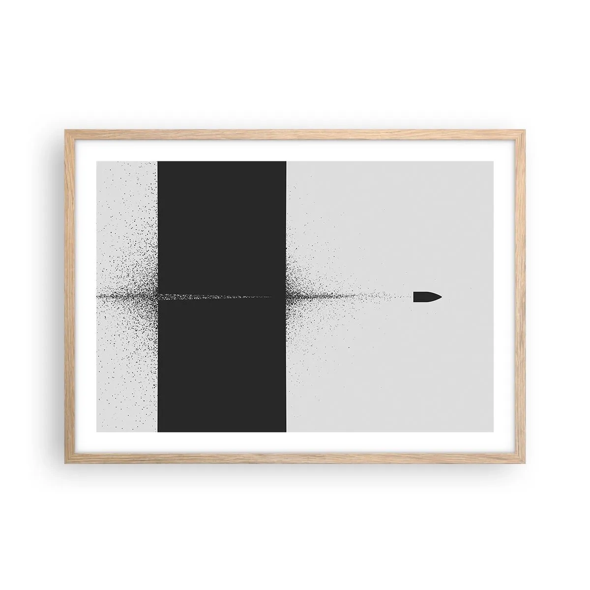 Plakat w ramie jasny dąb - Prosto do celu - 70x50 cm