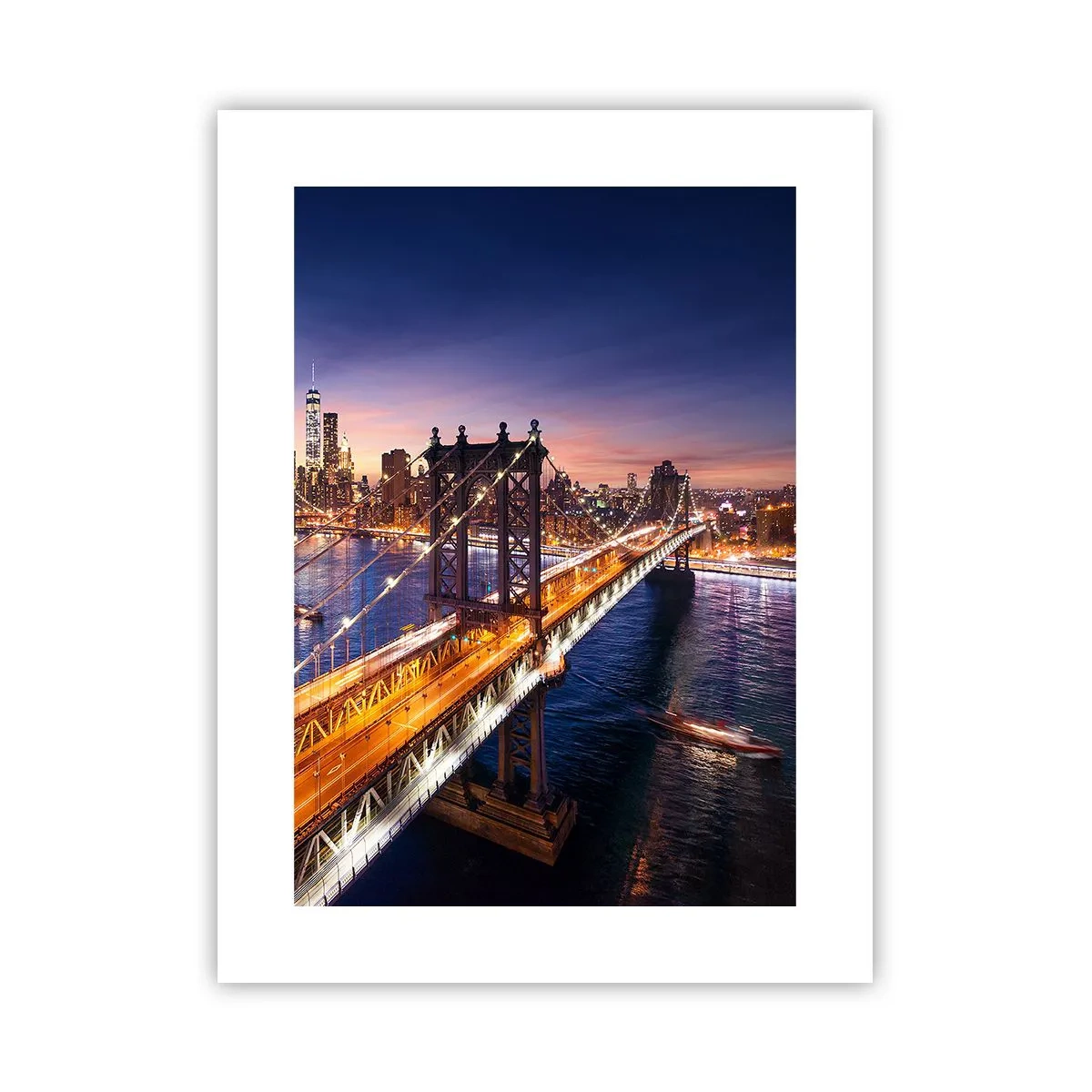 Plakat - Świetlistym mostem do serca miasta - 30x40 cm